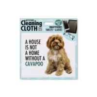 Soft microfibre cloth with Cavapoo dog print