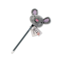 Adorable Fluffy Mouse Plush Black Ink Pen