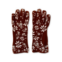Small brown oven gloves for safe cooking