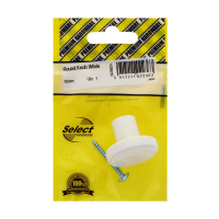 White round 30mm knob for furniture