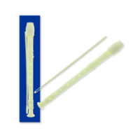 Plastic recorder with protective cover for music education