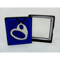 Heart pendant necklace on a chain, simple heart design