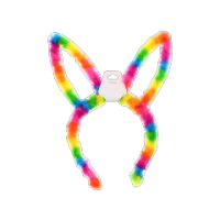 Colourful bunny ears headband, perfect for parties and events.
