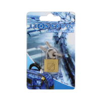 Small travel security padlock for securing personal belongings.