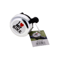 Red I Love My Bicycle bell