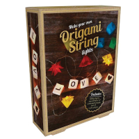 Origami string lights craft kit with coloured paper