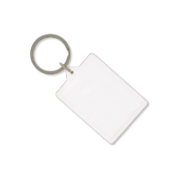 Clear acrylic oblong keyring