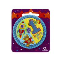 1st Birthday Boy Pin Badge with blue design