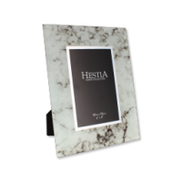 Elegant marble effect glass photo frame 4x6