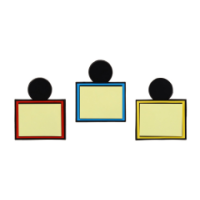 Small magnetic sticky note pad with adhesive notes