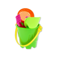 5-Piece Sand Bucket Set with spade and moulds