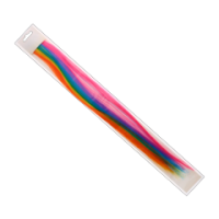 Rainbow clip on hair extensions