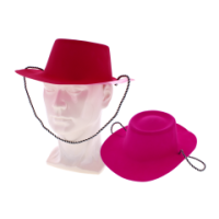 Pink cowboy hat for parties and fancy dress