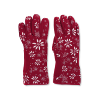 Small Red Floral Print Oven Gloves