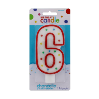 Birthday Candle Age 6th