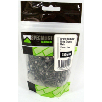 Bright Annular Ring Shank Nails 25 x 2mm 250g