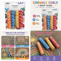 Jumbo Multi-Coloured Chalk 4 Pack
