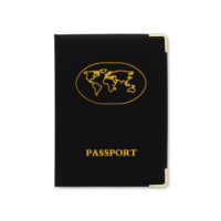 Black passport cover providing essential travel document protection