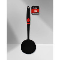 Non-stick soup ladle with non-slip handle