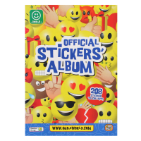 Emoji Sticker Book showing various emoji designs