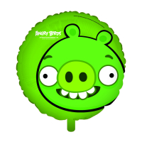 Angry Birds Green Pig 18-inch foil balloon with star