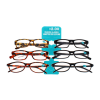 Assorted 2.00 reading glasses with various frame designs