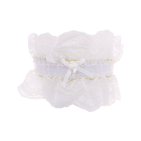 Elegant Bridal white lace garter for weddings