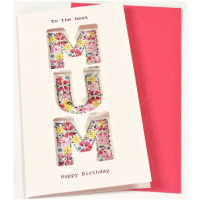 To The Best Mum Birthday Card floral cut-out design