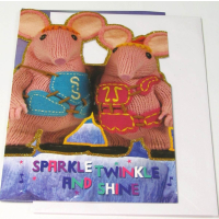 Clangers Sparkle Twinkle & Shine Birthday Card with sparkle