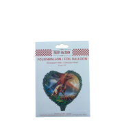 Dinosaur print heart foil balloon 45cm