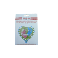 Green Pink Prince Or Princess Heart Shape Foil Balloon