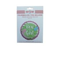 Boy Or Girl Gender Reveal Foil Balloon 45cm