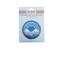 Blue Silver Baby Boy Foil Balloon 45cm