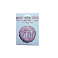Pink Footprint It's A Girl Foil Balloon 45cm