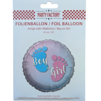 Pink And Blue Boy Or Girl Foil Balloon 45cm