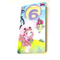 Zelfs birthday card for a six-year-old girl