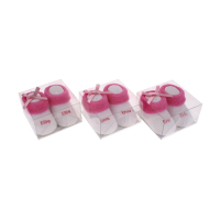 Suki Baby Socks Ellie design in pink and white