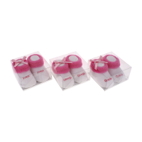 Suki Baby Socks Georgia pink and white