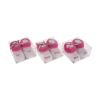 Suki Baby Socks Megan pink and white for newborns