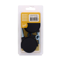 CASTOR SWIVEL STEM BLACK HOODED 50MM