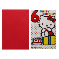 HELLO KITTY BIRTHDAY CARD AGE 6