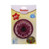 Two mini silicone non-stick cake moulds