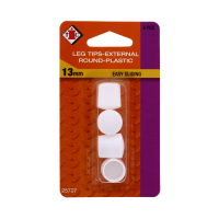 CHAIR LEG TIPS EXTERNAL ROUND PLASTIC 13MM