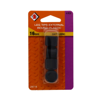 CHAIR LEG TIPS EXTERNAL ROUND PLASTIC 16MM