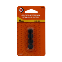 CHAIR LEG TIPS EXTERNAL ROUND RUBBER 6MM