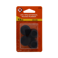 CHAIR LEG TIPS EXTERNAL ROUND RUBBER 13MM