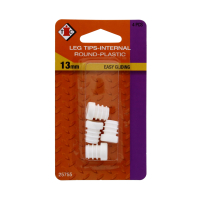 CHAIR LEG TIPS INTERNAL ROUND PLASTIC 13MM