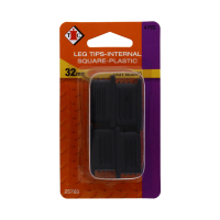 32mm internal square plastic chair leg tips