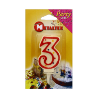 Birthday Cake Candle Age 3rd with Holder