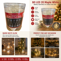 Christmas Maple Leaf White Led String Lights